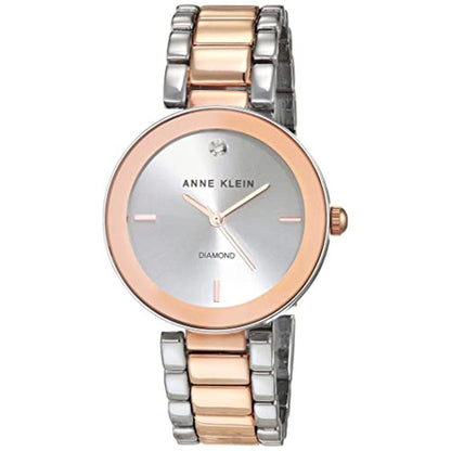 Anne Klein: Women's Genuine Diamond Dial Bracelet Watch – Front View