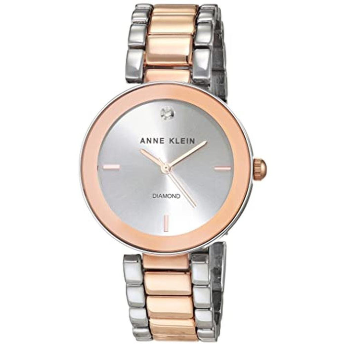 Anne Klein: Women's Genuine Diamond Dial Bracelet Watch – Front View