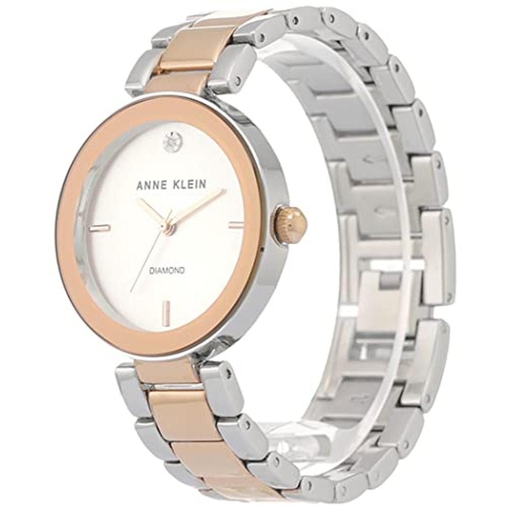 Anne Klein: Women's Genuine Diamond Dial Bracelet Watch – In Use