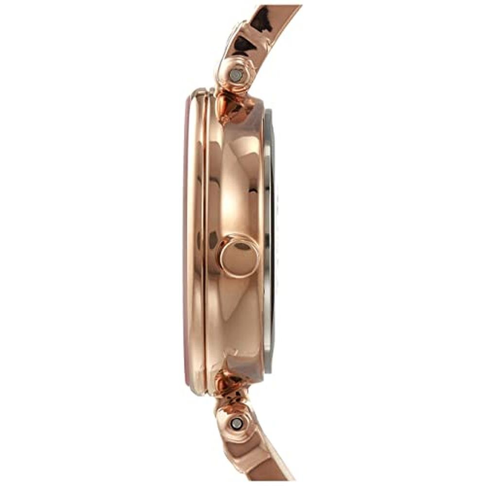 Anne Klein Women's Genuine Diamond Dial Bangle Watch Rose – Side View