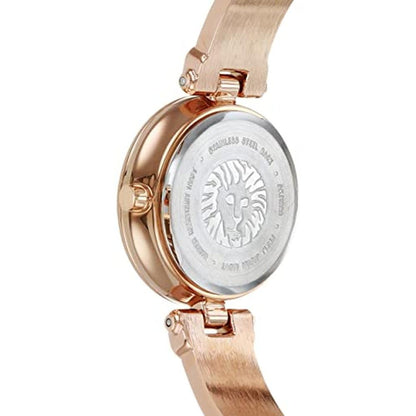 Anne Klein Women's Genuine Diamond Dial Bangle Watch Rose – In Use