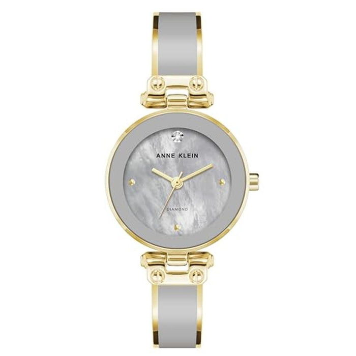 Anne Klein Women's Genuine Diamond Dial Bangle Watch Light – Front View
