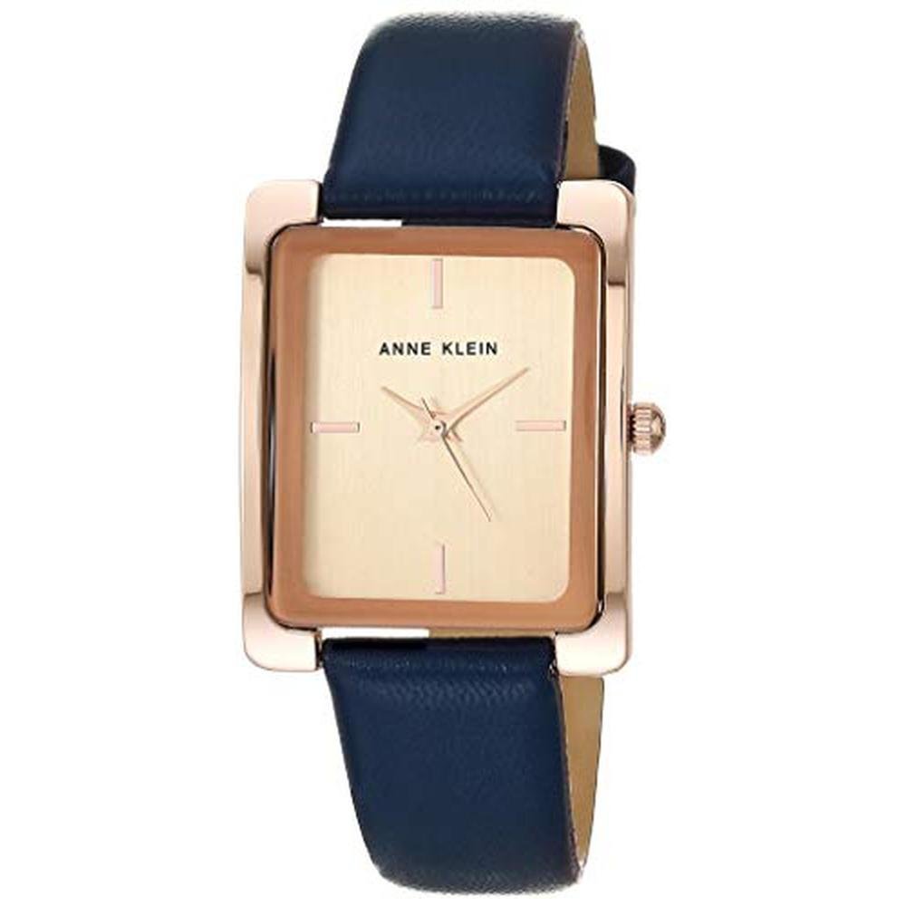 Anne Klein Watch: AK 2706 Navy Blue Rose Gold – Front View