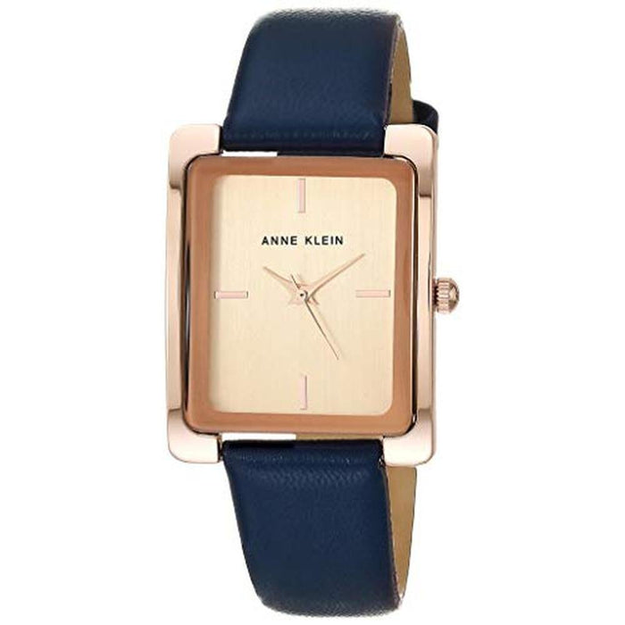 Anne Klein Watch: AK 2706 Navy Blue Rose Gold – Front View