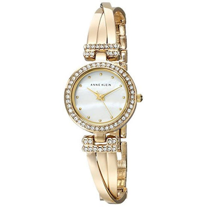 Anne Klein: Women's Premium Crystal Accented Bangle Watch – Close-up Detail