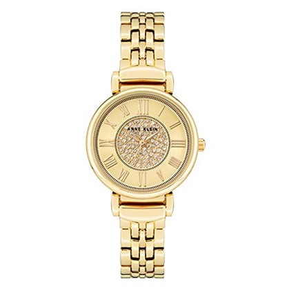 Anne Klein: Women's Premium Crystal Accented Bracelet Watch – Front View