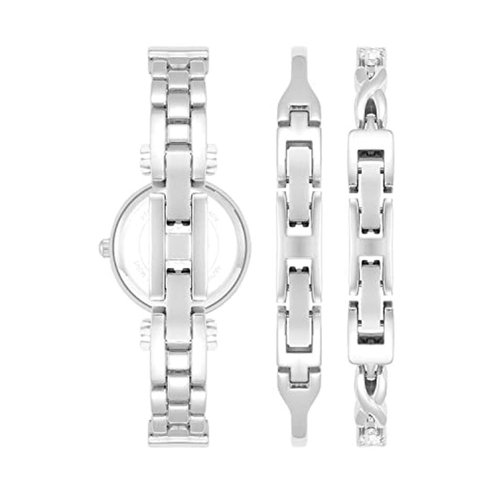 Anne Klein Women's Premium Crystal Accented Bangle Watch – Close-up Detail