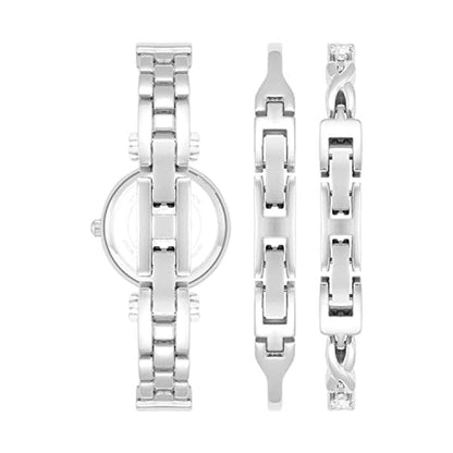 Anne Klein Women's Premium Crystal Accented Bangle Watch – Close-up Detail