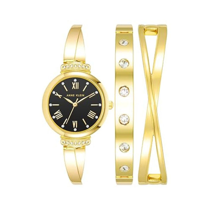 Anne Klein Women's Premium Crystal Accented Watch and – Front View
