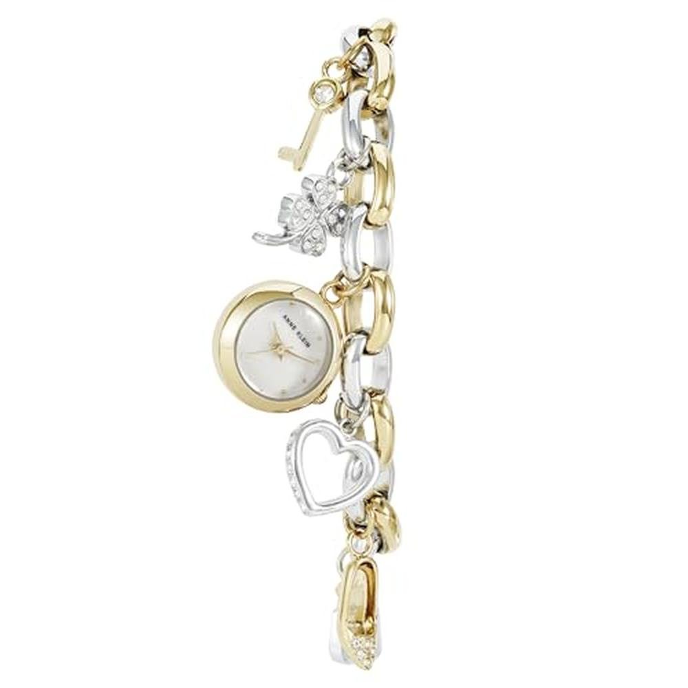 Anne Klein: Women's Premium Crystal Accented Charm Bracelet – In Use