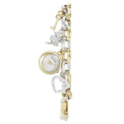 Anne Klein: Women's Premium Crystal Accented Charm Bracelet – In Use