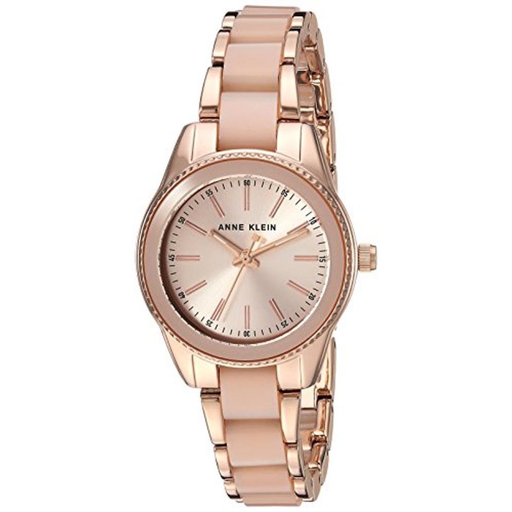 Anne Klein Women's Rose Gold Tone and Light Pink Resin – Front View