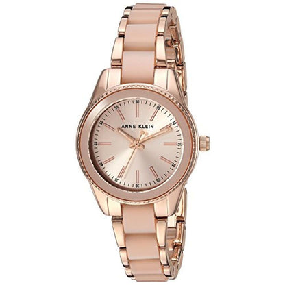 Anne Klein Women's Rose Gold Tone and Light Pink Resin – Front View