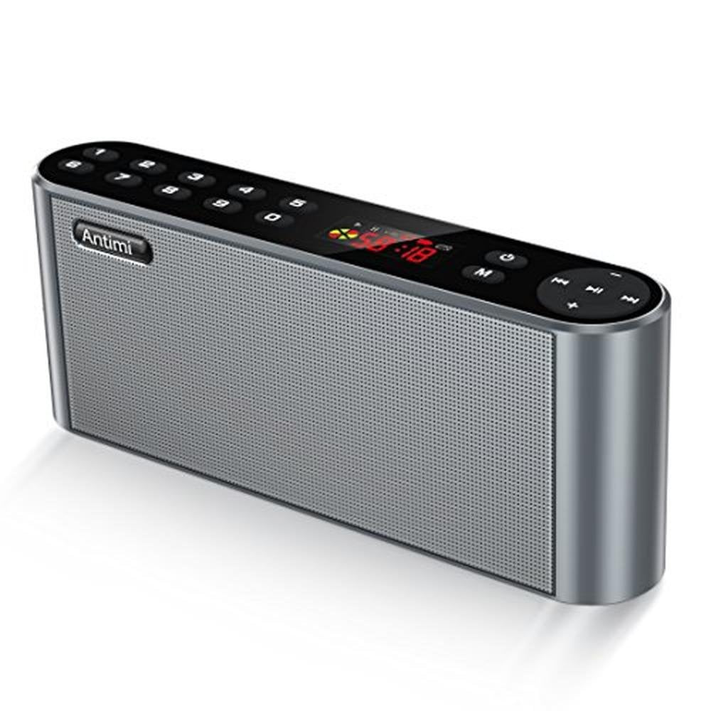 Antimi Bluetooth: Antimi Portable Wireless Speaker Black – Front View