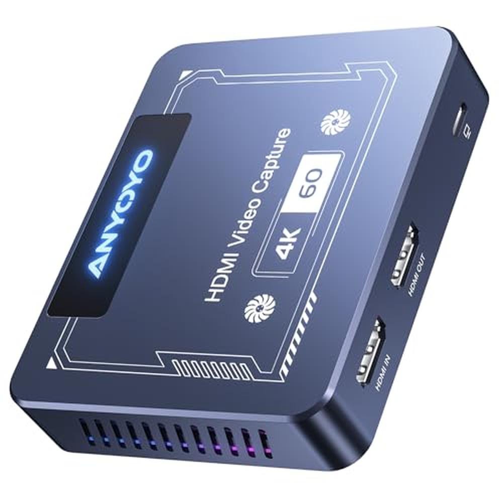 Game Capture: ANYOYO 4K@60Hz HDMI Capture Card – Front View