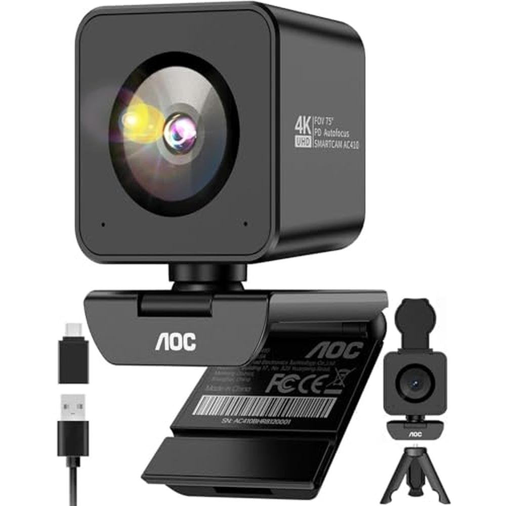 Camera AOC: AOC 4K Webcam with 1/2.55'' Sensor – Front View