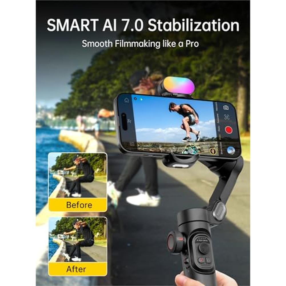 Gimbal Stabilizer: AOCHUAN Smart XE 3-Axis Foldable – Close-up Detail