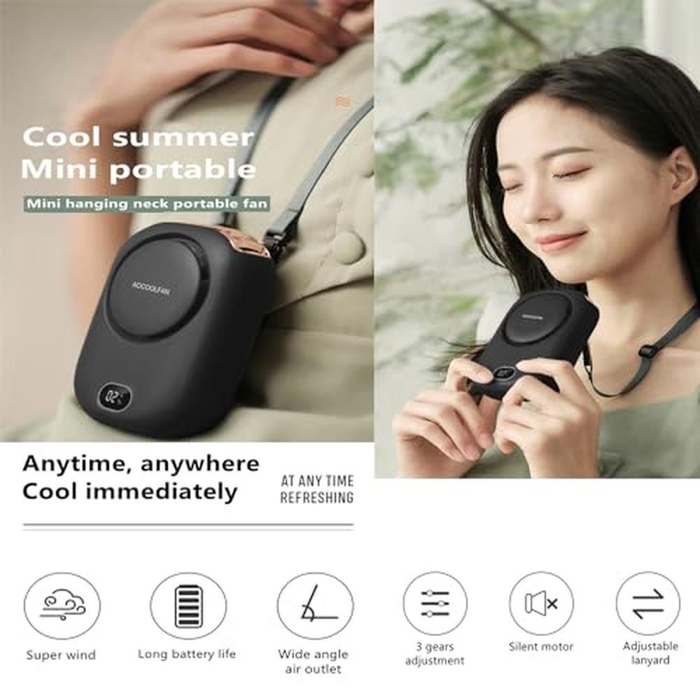 Fan AOCOOLFAN: AOCOOLFAN Portable Neck Fan Mini Small – Side View