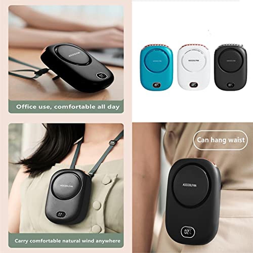 Fan AOCOOLFAN: AOCOOLFAN Portable Neck Fan Mini Small – In Use