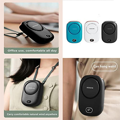 Fan AOCOOLFAN: AOCOOLFAN Portable Neck Fan Mini Small – In Use