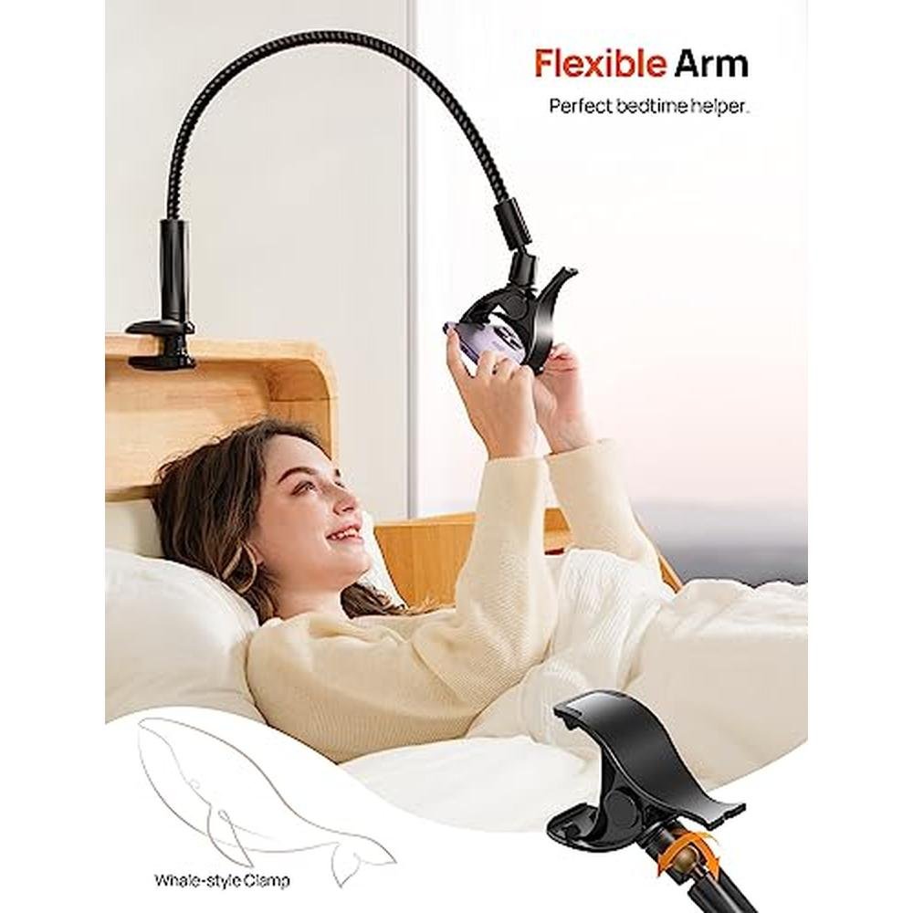 Phone Aomiker: Aomiker Gooseneck Phone Holder for Bed 2025 – Side View