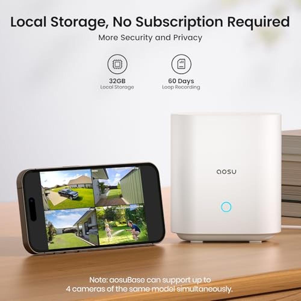 aosu Security Cameras Outdoor Wireless – Side View