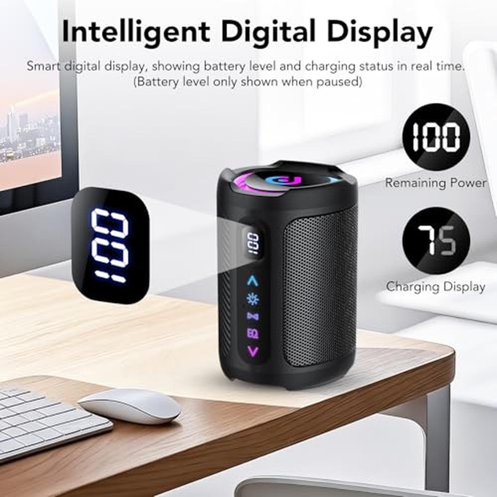 Bluetooth Speaker: Aowoka Portable Wireless Speaker with – Close-up Detail