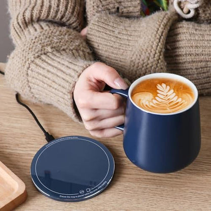 APEKX Warm Cup Coffee Mug Warmer Set – In Use