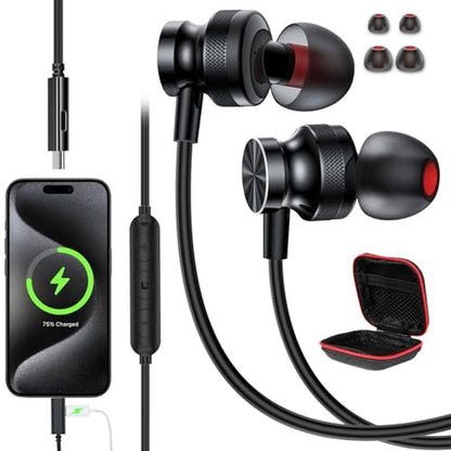 APETOO Headphones: APETOO USB C Headphones with Microphone – Front View