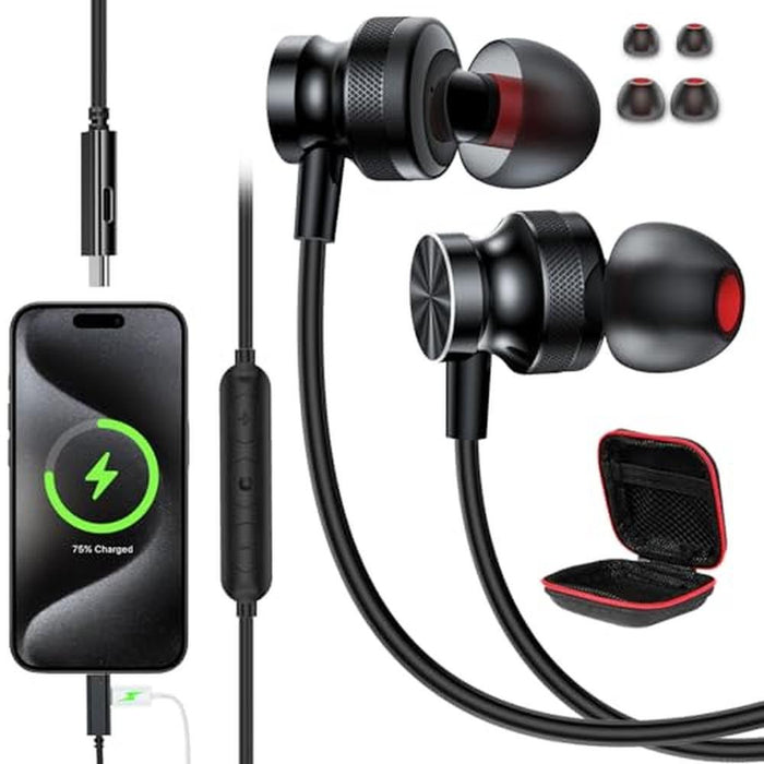 APETOO Headphones: APETOO USB C Headphones with Microphone – Front View