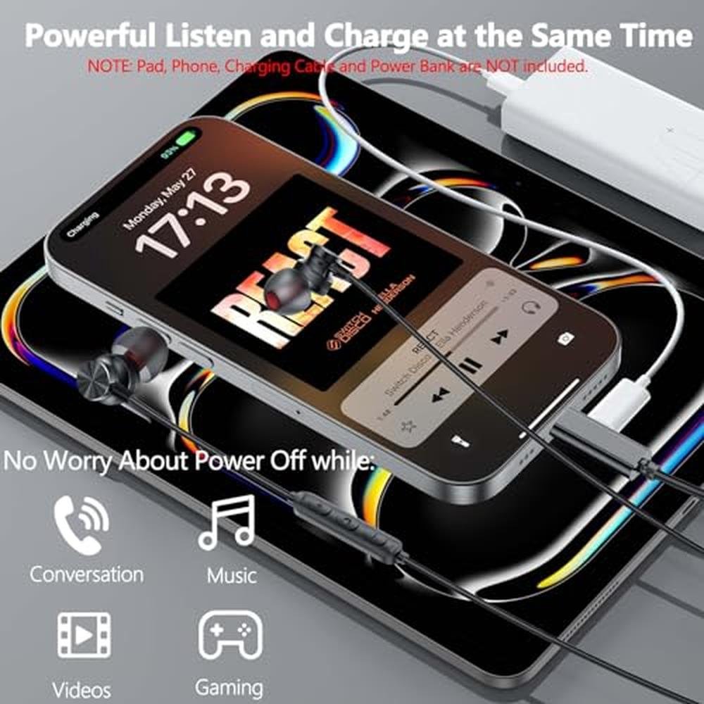 APETOO Headphones: APETOO USB C Headphones with Microphone – Side View