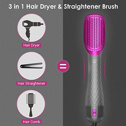 APOKE 3 in 1 Hair Dryer Brush Professional 1200W Powerful – In Use