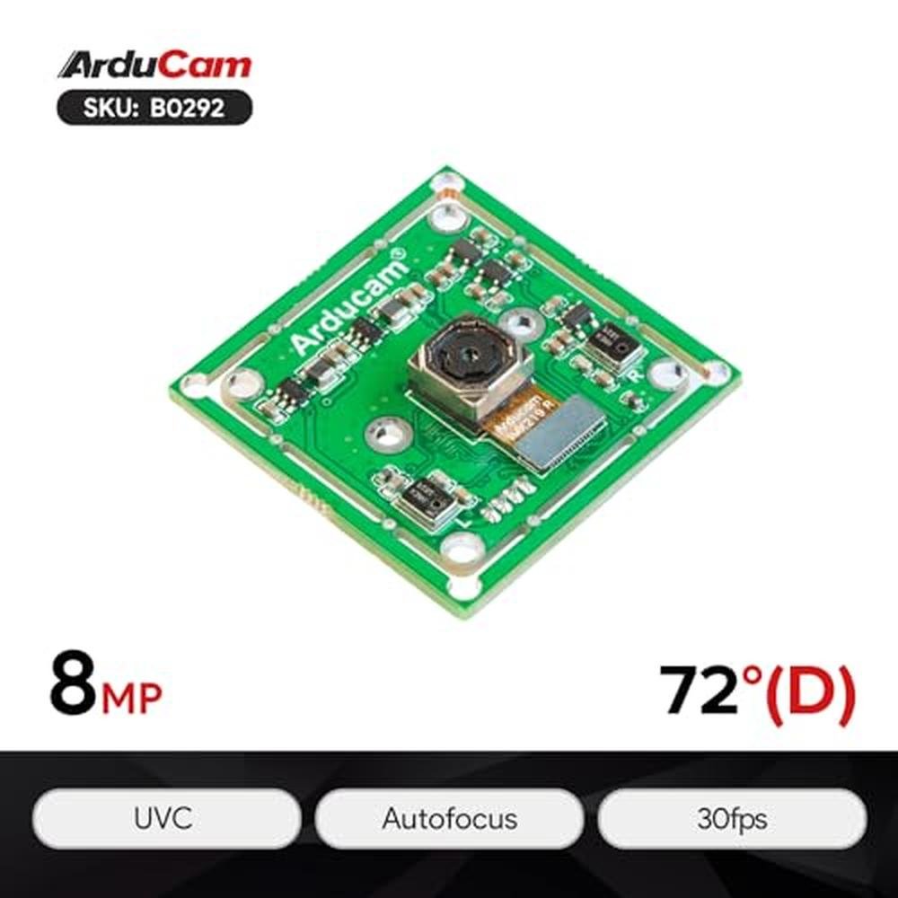 Arducam 8MP: Arducam 4K IMX219 Autofocus USB Camera Module – Side View
