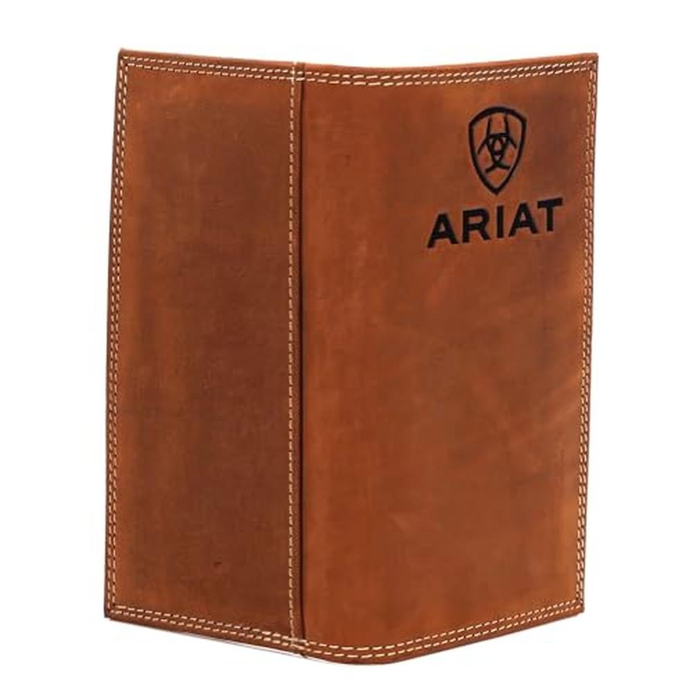 Ariat Rodeo Wallet Emboss Shield & Script Medium Brown – Side View