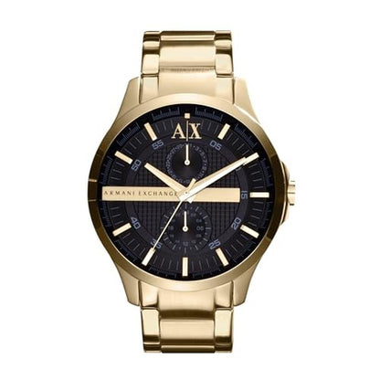 Men Watch: Armani Exchange A-X Men's Watch Gold Tone – Front View