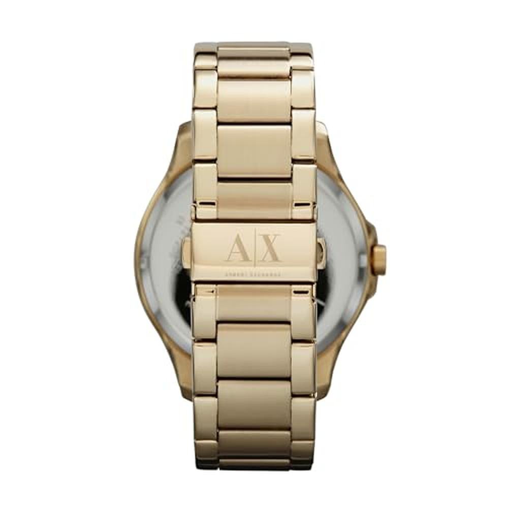 Men Watch: Armani Exchange A-X Men's Watch Gold Tone – Side View