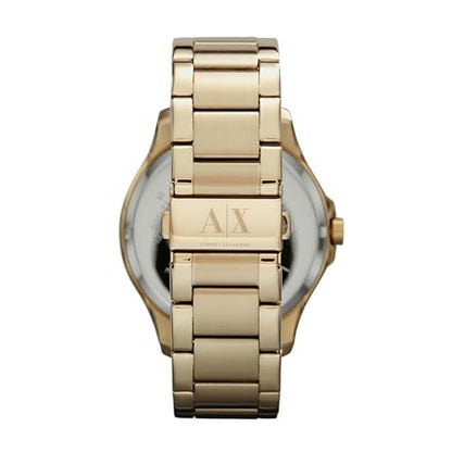 Men Watch: Armani Exchange A-X Men's Watch Gold Tone – Side View