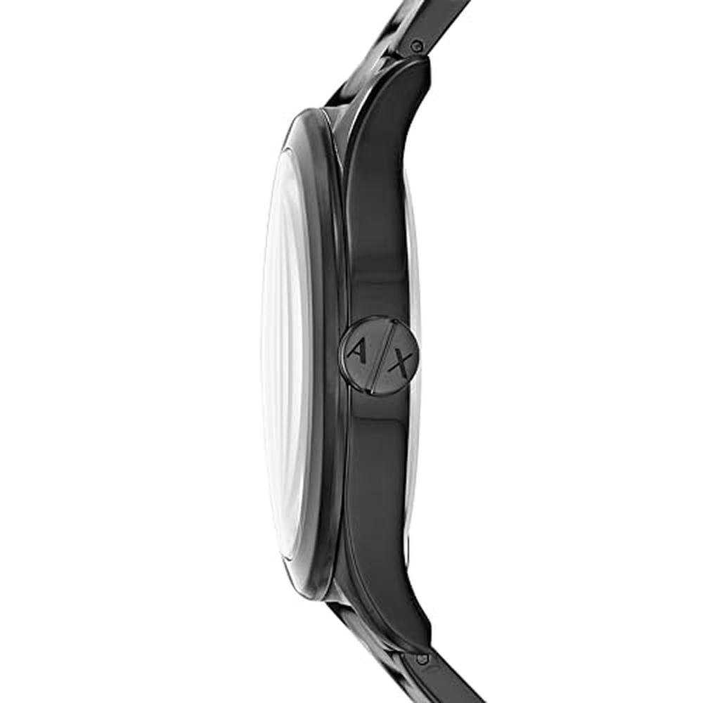 Armani Exchange: AX Men's Black Stainless Steel Watch – Close-up Detail