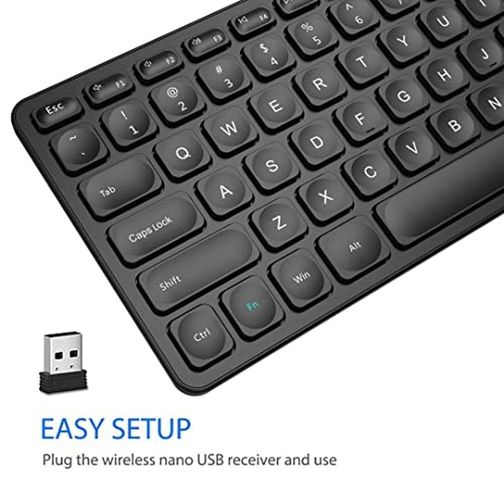 Arteck 2.4G Wireless Keyboard – Side View