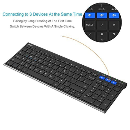 Arteck HB193 Universal Bluetooth Keyboard – Side View