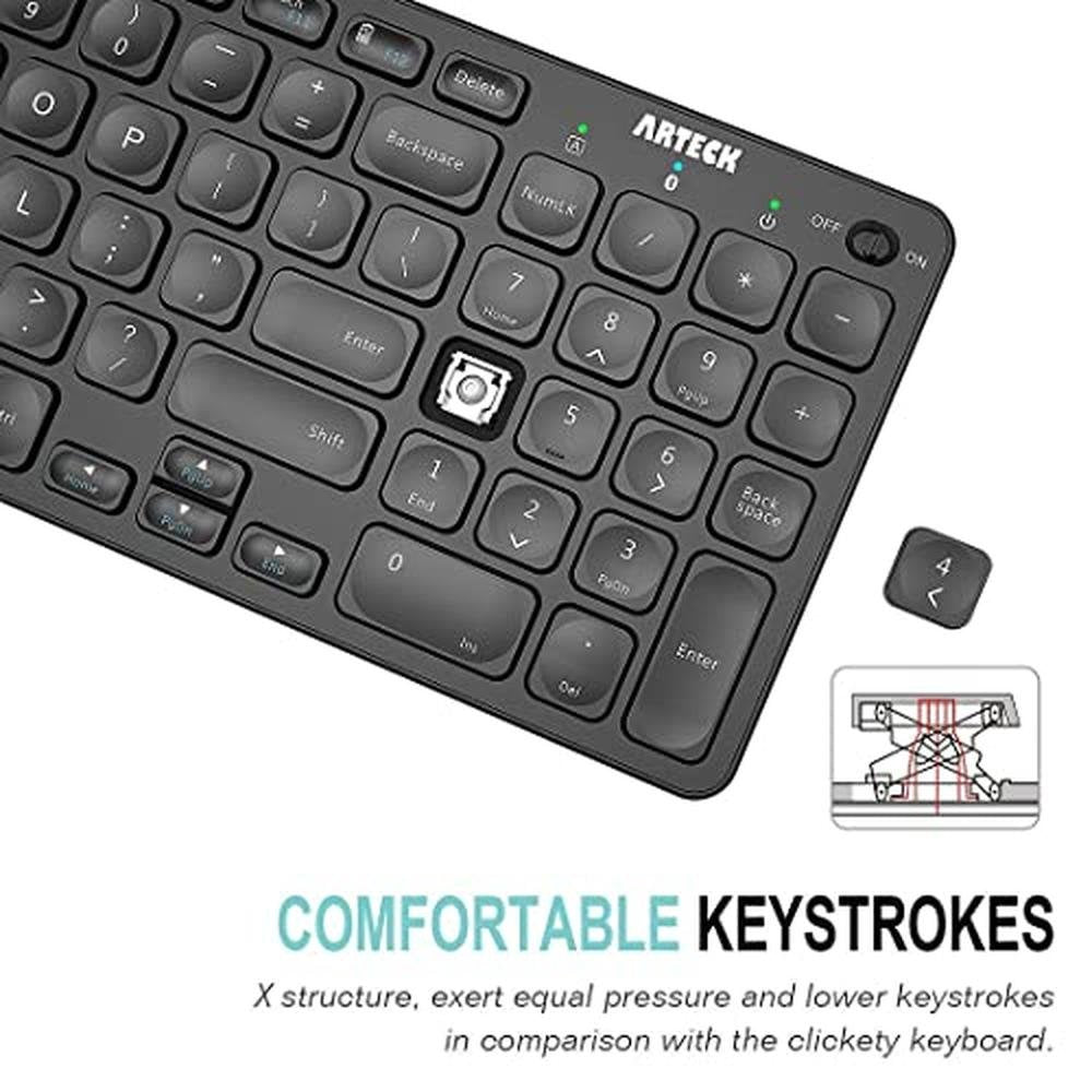 Bluetooth Keyboard: Arteck HB305-2 Ultra-Compact Wireless – Close-up Detail