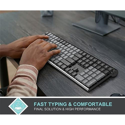 Arteck Mechanical: 2.4G USB Wireless Performance Keyboard – In Use