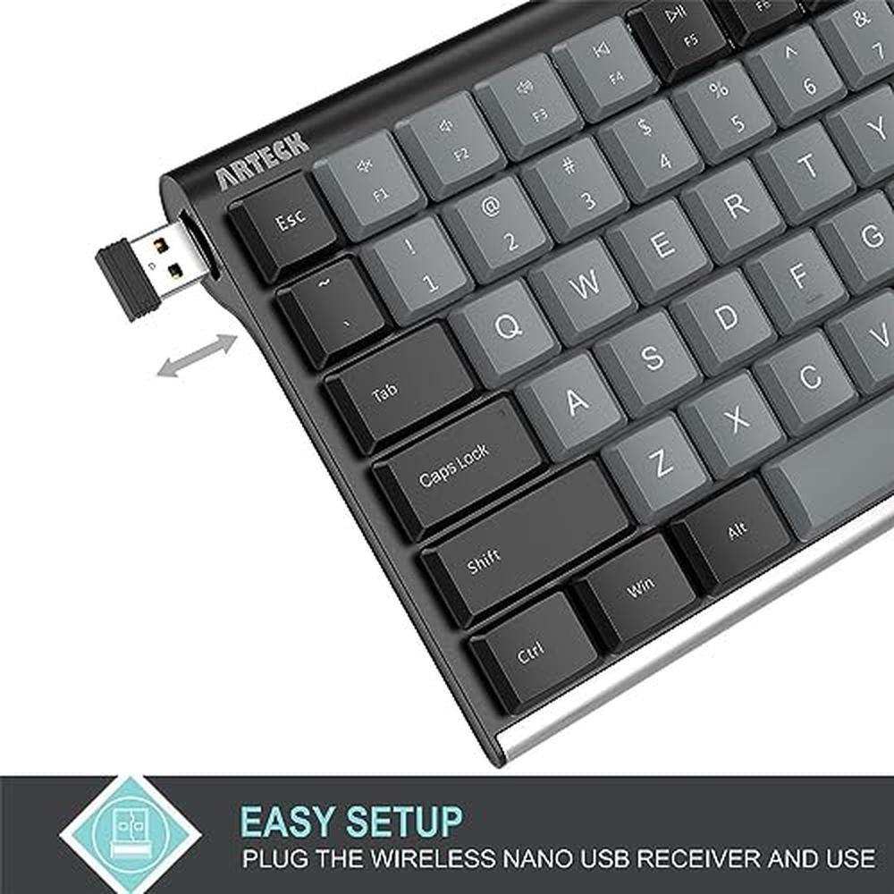 Arteck Mechanical: 2.4G USB Wireless Performance Keyboard – Packaging