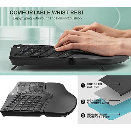 Split Ergonomic Keyboard: Arteck Wireless Ergonomic Split – Close-up Detail