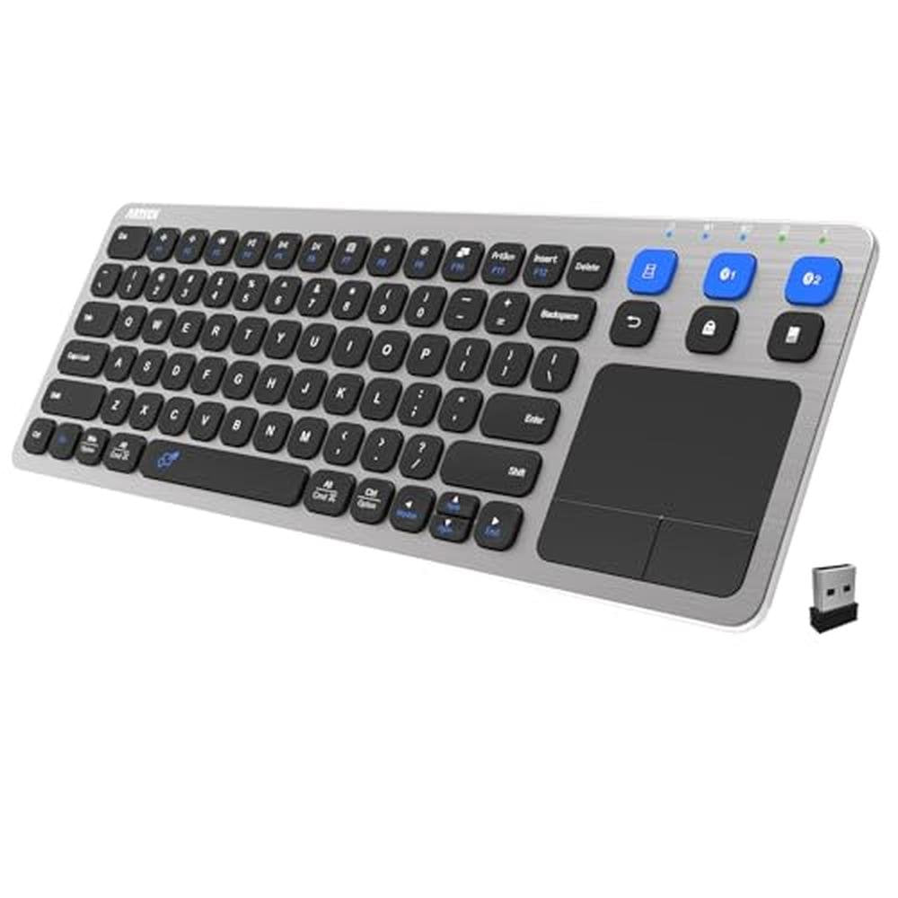 Arteck Universal Keyboard: 2.4G Wireless and Bluetooth – Front View
