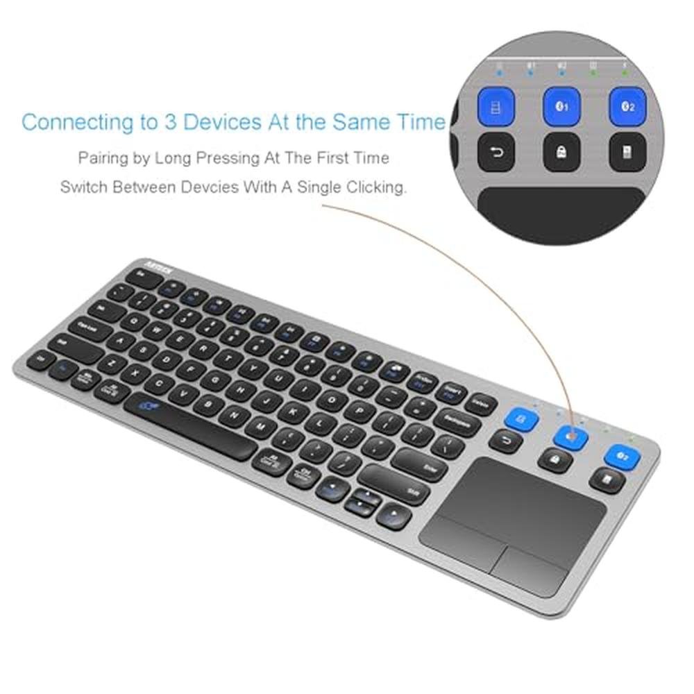 Arteck Universal Keyboard: 2.4G Wireless and Bluetooth – Side View