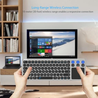 Arteck Universal Keyboard: 2.4G Wireless and Bluetooth – In Use