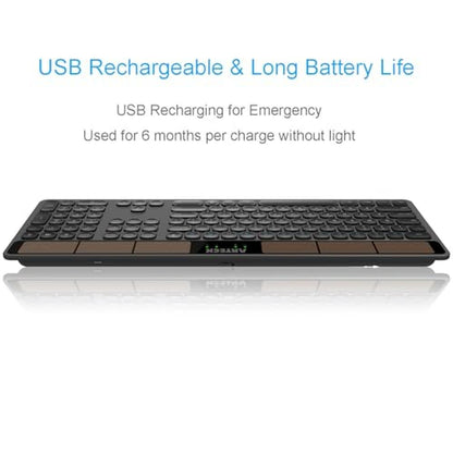 Solar Keyboard: Arteck Wireless Solar Keyboard Full-Size – Close-up Detail