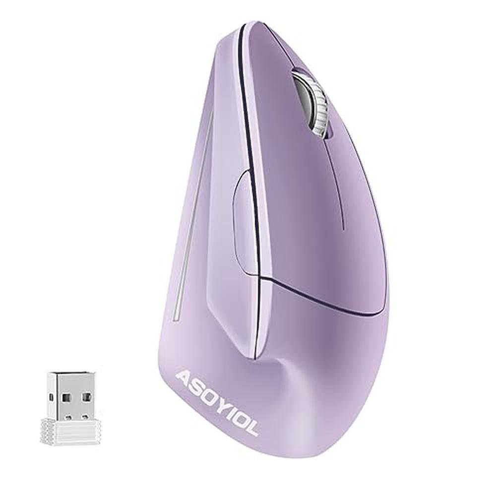ASOYIOL Ergonomic Wireless Mouse – Side View