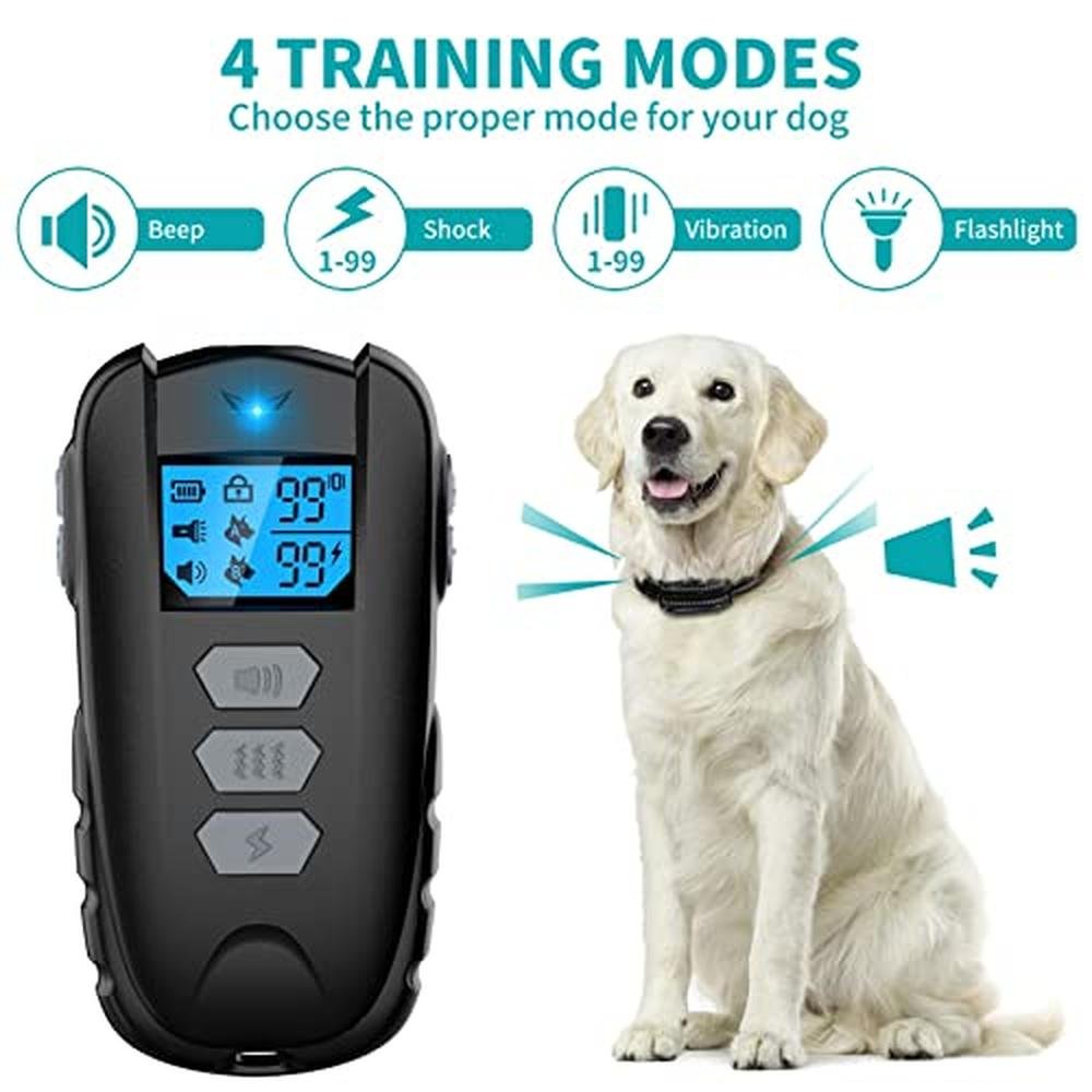 Dog Training Collar: Asrcs Remote Waterproof Dog Collar – Side View